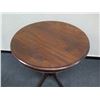 Image 2 : Round Wooden Table w/ Pedestal Base 26" Dia, 29"H