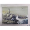 Image 2 : Peggy's Cove N.S. Watercolor Signed by Artist Neil Depew '02, 14" x 12"