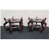 Image 1 : Qty 2 Round Wooden Asian Display/Plant Stands 16" Dia, 9"H