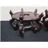Image 2 : Qty 2 Round Wooden Asian Display/Plant Stands 16" Dia, 9"H