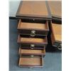 Image 8 : Wooden 9-Drawer Chinoiserie Desk 60" x 30" x 30"H