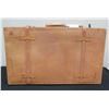 Image 1 : Leather Travel Case w/ Lock & Keys 29" x 18" x 9"