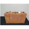 Image 2 : Leather Travel Case w/ Lock & Keys 29" x 18" x 9"