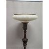 Image 2 : Carved Wooden Art Deco Floor Lamp w/ Glass Top 66"H