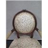 Image 2 : Carved Wooden Armchair w/ Upholstered Seat & Back 23" x 18" x 36"H