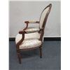 Image 8 : Carved Wooden Armchair w/ Upholstered Seat & Back 23" x 18" x 36"H