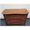 Image 2 : Carved Wooden 4-Drawer Dresser on Wheels 45" x 22" x 35"H