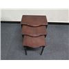 Image 2 : Qty 3 Wooden Nesting Tables from 21" x 14" x 20"H (largest)