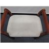 Image 2 : Wooden Vanity Bench w/ Upholstered Seat 25" x 15" x 21"H