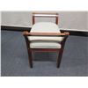 Image 8 : Wooden Vanity Bench w/ Upholstered Seat 25" x 15" x 21"H