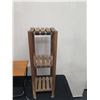 Image 8 : Wooden Stand w/ Metal Legs 11" x 12" x 15"H & 3-Tier Shelf 10" x 10" x 32"