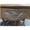 Image 8 : Carved Round Wooden Table w/ Undershelf & Removable Top 32" Dia, 23"H