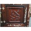 Image 8 : Carved Wooden Side Table w/ Asian Motif, 2-Door Cabinet & Drawer 22" x 22" x 22"