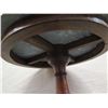 Image 8 : Round Wooden Table w/ Pedestal Base & Stone Top 19" Dia, 25"H