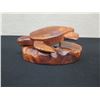 Image 2 : Carved Milo Wood Turtle Figure on Base by Kahaunani Woods 9"L x 4.5"H