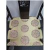 Image 17 : Qty 6 Wooden Chairs: 4 @ 18"x16"x37" & 2 @ 21"x19"x 38"H w/ Asian Theme Upholstered Seat Cushions