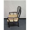 Image 21 : Qty 6 Wooden Chairs: 4 @ 18"x16"x37" & 2 @ 21"x19"x 38"H w/ Asian Theme Upholstered Seat Cushions