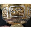 Image 8 : Qty 2 Carved Metal Vases 9"Dia, 8"H  & 5"Dia, 6.5"H
