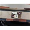Image 3 : Backgammon Game w/ Striped Case 15" x 21" (open)