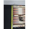 Image 9 : Backgammon Game w/ Striped Case 15" x 21" (open)