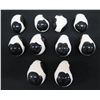 Image 1 : Qty 10 Ceramic Glazed Eggs Approx. 3"L x 1.75"H