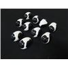 Image 2 : Qty 10 Ceramic Glazed Eggs Approx. 3"L x 1.75"H