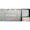 Image 1 : Embroidered Linen Tablecloth 107" x 64" w/ 12 Matching Placemats 18" x 18"