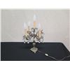 Image 2 : Candelabra Table Lamp w/ 5 Candle Lights & Crystals 9"Dia, 19"H