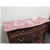 Image 10 : Carved Dresser w/ 4 Drawers & Stone Top 48" x 21" x 44"H