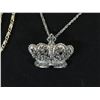 Image 2 : Metal Chain w/ Crown Pendant 2"W & Eyeglass Cable Chain 48"L