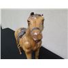 Image 2 : Saddled Horse Figurine, Hollow w/ Leather-Like Surface 25" x 5" x 20"H