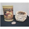 Image 1 : Metal Horse Motif Waste Can, LOVE Stone & Woven Basket, Misc Sizes