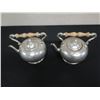 Image 2 : Qty 2 Pewter Teapots Handcrafted in Italy w/ Wooden Handle & Lid 6"Dia, 5"H