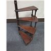 Image 2 : Wooden Library Spiral Step Floor Lamp 16"W x 58"H