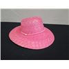 Image 2 : Peter Grimm Woven Pink Wide Brim Straw Hat 6.5" Inside Width, 16"L