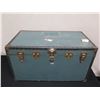 Image 2 : Overpond Plywood Foundation Steamer Trunk w/ Metal Hardware 36" x 20" x 19"H