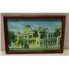 Image 1 : Wood-Framed Iolani Palace Place Mat, 18" x 12"