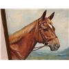 Image 2 : Horse Portrait Painting on Canvas by Patrice Birlay (?), Signed, Framed 19" x 25"