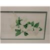 Image 2 : Gardenias Watercolor by Francesca Davis (?), Hand-Signed, Framed 30" x 22"
