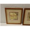 Image 2 : Qty 2 View of Moorea Tahiti Art by Kehau 1976, Framed 10.5" x 12" (Inscription on Back)