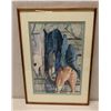 Image 1 : Fish Watercolor by F.A. Davis, Signed, Framed 19" x 23"
