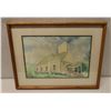 Image 1 : Imiola Church Watercolor by Miki Lacy, Framed 25" x 19"