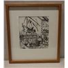 Image 1 : Still Life Surrealist Artwork, Framed 19" x 21"
