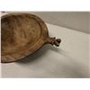Image 8 : Carved Wooden Bowl w/ Two Handles, Signed KK 12" Dia, 5"H