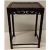 Image 1 : Carved Lacquered Wooden Side Table 19" x 14" x 27.5"H