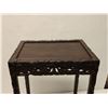 Image 2 : Carved Lacquered Wooden Side Table 19" x 14" x 27.5"H