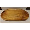 Image 1 : Oval Mango Wood Luau Pig Board by John Pascual 2014 Hauula, HI  36" x 34" x 3"H