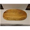 Image 2 : Oval Mango Wood Luau Pig Board by John Pascual 2014 Hauula, HI  36" x 34" x 3"H