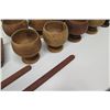 Image 10 : Grouping of Footed Wooden Bowls & Triangular Plates, Misc Sizes
