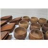 Image 14 : Grouping of Footed Wooden Bowls & Triangular Plates, Misc Sizes